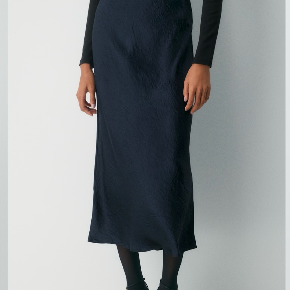 Aritzia Navy Maxi Skirt
